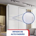 Ver imagem 6 de Guarda-Roupa MDF Ripado 2 Portas de Correr 3 Gavetas Milos Branco