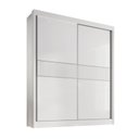 Ver imagem 4 de Guarda-Roupa MDF Ripado 2 Portas de Correr 3 Gavetas Milos Branco
