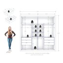 Ver imagem 4 de Guarda Roupa Casal Versalles 2 Portas de Correr 6 Gavetas Bege/Cinamomo/Areia