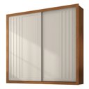 Ver imagem 2 de Guarda Roupa Casal Versalles 2 Portas de Correr 6 Gavetas Bege/Cinamomo/Areia