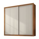 Ver imagem 3 de Guarda Roupa Casal Versalles 2 Portas de Correr 6 Gavetas Bege/Cinamomo/Areia