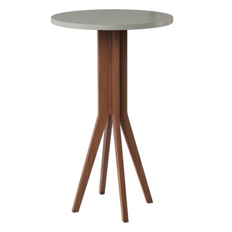 Mesa Alta Bistrô em Madeira Maciça Copacabana X Marrom