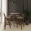 Ver imagem 2 de Mesa Alta Bistrô em Madeira Maciça Copacabana X Marrom