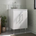 Ver imagem 1 de Armário Multiuso Lavanderia Tanque para Área de Serviço Desmontado Marmorite