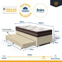 Ver imagem 6 de Cama Box com Colchão de Molas Anjos Classic Pocket + Auxiliar de Espuma Unique Solteiro 88cm