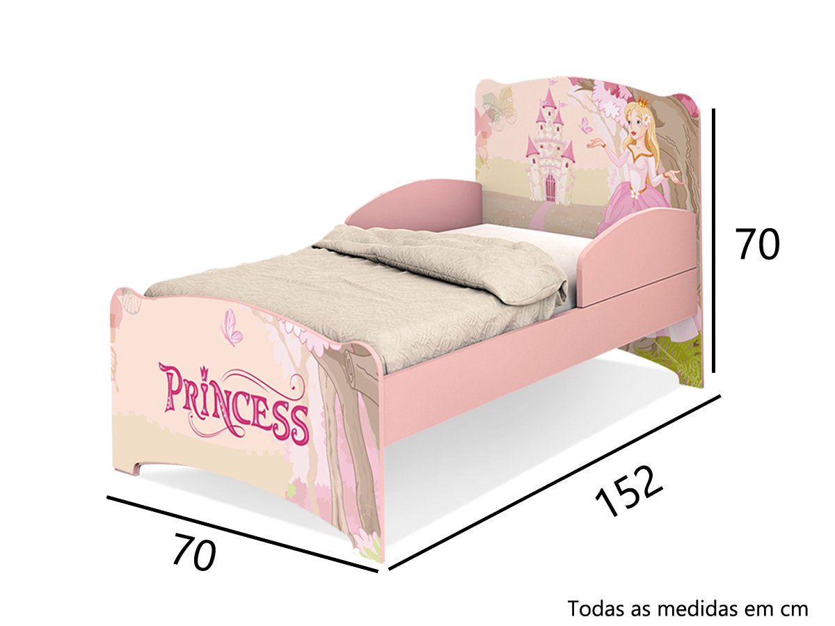 Mini Cama Vitoria Princesa Encanto Rosa - 3