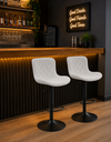 Ver imagem 2 de Kit com 2 Unidades Banqueta Giratória Alta para Cozinha Balcão Bar Os 50 Cor Branca
