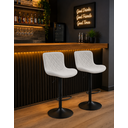 Ver imagem 2 de Kit com 2 Unidades Banqueta Giratória Alta para Cozinha Balcão Bar Os 50 Cor Branca