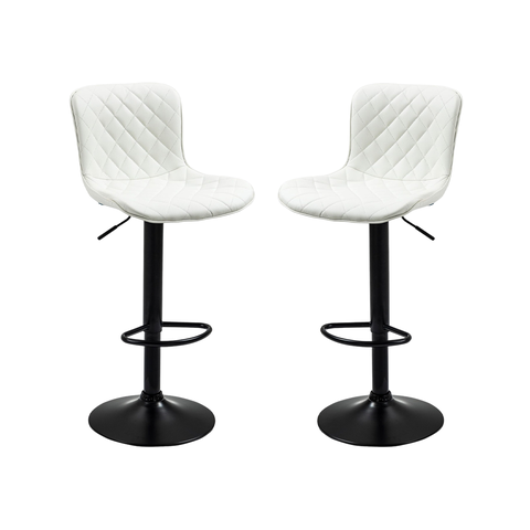 Banqueta Giratória Alta para Cozinha Balcão Bar Os 50 Cor Branca Kit com 2 Unidades