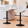 Banqueta Giratória Alta para Cozinha Balcão Bar Os 50 Cor Branca Kit com 2 Unidades - 5