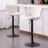 Banqueta Giratória Alta para Cozinha Balcão Bar Os 50 Cor Branca Kit com 2 Unidades - 3