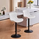 Ver imagem 2 de Banqueta Giratória Alta para Cozinha Balcão Bar Os 50 Cor Branca Kit com 2 Unidades