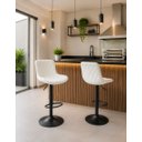 Ver imagem 1 de Kit com 2 Unidades Banqueta Giratória Alta para Cozinha Balcão Bar Os 50 Cor Branca
