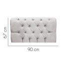 Ver imagem 2 de Painel Cabeceira Estofada Paris 90cm Cama Box Solteiro Suede Cinza Claro- Mabe Magazine