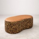 Ver imagem 7 de Puff Orgânico Savana Bela Manu Decor Tecido Onça/courissímo