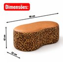 Ver imagem 5 de Puff Orgânico Savana Bela Manu Decor Tecido Onça/courissímo