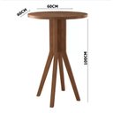 Ver imagem 3 de Mesa Alta Bistrô em Madeira Maciça Copacabana X Marrom