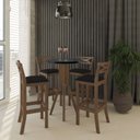 Ver imagem 2 de Mesa Alta Bistrô em Madeira Maciça Copacabana X Marrom
