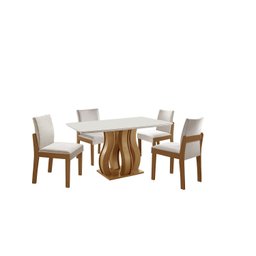 Mesa de Jantar Nuance 135x90cm 4 Cadeiras Modernas Mônaco - 2