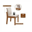 Ver imagem 6 de Mesa de Jantar Nuance 135x90cm 4 Cadeiras Modernas Mônaco Yescasa Marrom/Castanho Cinamomo/Creme/Off White