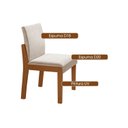 Ver imagem 5 de Mesa de Jantar Nuance 135x90cm 4 Cadeiras Modernas Mônaco Yescasa Marrom/Castanho Cinamomo/Creme/Off White
