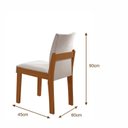 Ver imagem 4 de Mesa de Jantar Nuance 135x90cm 4 Cadeiras Modernas Mônaco Yescasa Marrom/Castanho Cinamomo/Creme/Off White