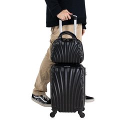 Kit Mala de Bordo Preto Pp + Frasqueira Dizy Swiss Move - 10