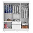 Ver imagem 6 de Cômoda London e Guarda Roupa Casal Flash 2 Branco Flex - Demóbile