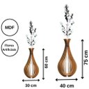 Ver imagem 3 de Vaso de Chão Decorativo Grande Gotas de Orvalho Mdf:mdf Cru/kit com 2 - 75x40cm e 60x30cm