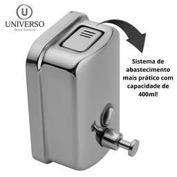 Dispenser de Sabonete Líquido em Aço Inox Parede - 6