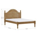 Ver imagem 3 de Cama de Casal 204cm X 150cm com Pés Torneados Freijó Ouro Madeira Pinus - Finestra