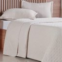 Ver imagem 2 de Kit Colcha Casal Miraggio New Soft 220x240cm Amendoa