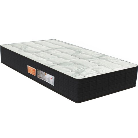 Colchão Solteiro Venezia 24cm x 78cm Molas Bonnel Hard Coil Orthoflex Preto/Cinza