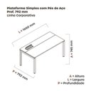 Ver imagem 3 de Escrivaninha Mesa Escritório Plataforma para 1 Pessoa com Caixa de Tomada Psc 160cm Industrial Preto e Cinza