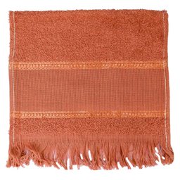 Kit 12 Toalhas Social Bordar Ponto Cruz Escola de Mão Perfeito Estilo Marrom - 2