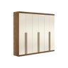 Guarda Roupa 6 Portas e 4 Gavetas Versalhes Gold Jatoba/areia - Santos Andirá - 4