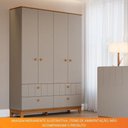 Ver imagem 3 de Guarda Roupa Infantil Mdf 4 Portas 4 Gavetas Puxadores Madeira Maçica Biscoito Permobili Fendi/