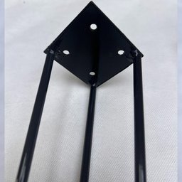 Kit 04 Pés de Ferro Aço Hairpin Legs 60 Cm Preto A01 Sofá Móveis Mesa - Inoviza - 2