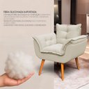 Ver imagem 6 de Kit 2 Poltronas Decorativa Confortável para Sala Quarto Recepção Escritório Manicure Alice Tecido Bo