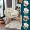 Ver imagem 4 de Kit 2 Poltronas Decorativa Confortável para Sala Quarto Recepção Escritório Manicure Alice Tecido Bo