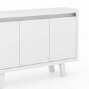 Ver imagem 6 de Balcão Armário para Escritório 3 Portas em Mdp Branco