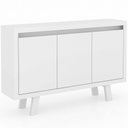 Ver imagem 1 de Balcão Armário para Escritório 3 Portas em Mdp Branco