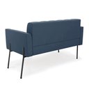 Ver imagem 4 de Sofá Namoradeira 2 Lugares Pé de Ferro Preto Elisa Suede D03 - D'Rossi Azul Marinho
