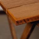 Ver imagem 6 de Mesa Dobrável 120x70cm em Madeira Maciça com Verniz Marrom