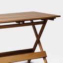 Ver imagem 4 de Mesa Dobrável 120x70cm em Madeira Maciça com Verniz Marrom