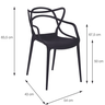 Cadeira de Jantar Master Allegra Preta - 5