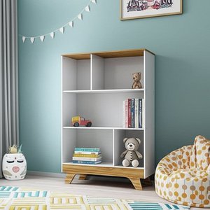 Estante Infantil 5 Nichos 100% Mdf Retrô