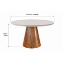 Ver imagem 4 de Conjunto Sala de Jantar 4 Lugares Conne Mesa Redonda 1,2m e 4 Cadeiras Madeira Maciça Móveis Mundial