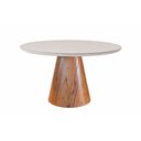 Ver imagem 5 de Conjunto Sala de Jantar 4 Lugares Conne Mesa Redonda 1,2m e 4 Cadeiras Madeira Maciça Móveis Mundial