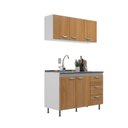 Ver imagem 3 de Cozinha Modulada 2 Peças Ipanema Amarelo/Branco/Cinnamomo